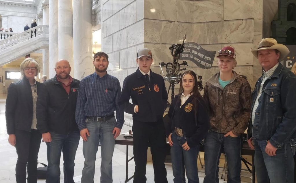 Valley High FFA officers attended the Day on the Hill at the State Capitol
